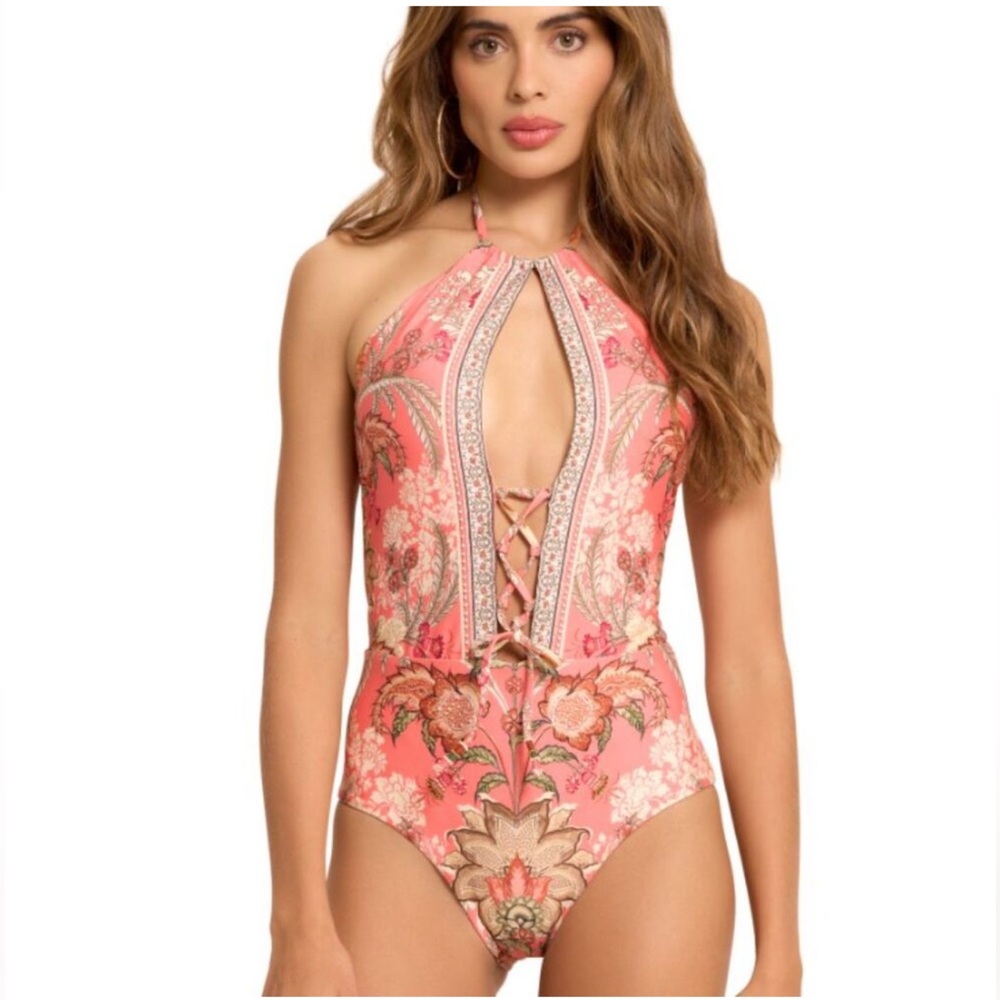 Cosita Linda Abloom High Neck One Piece Swimsuit
